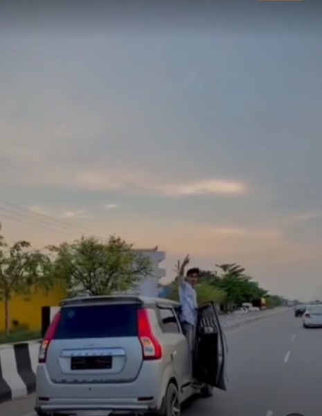 नेशनल हाईवे 9 पर एक युवक को स्टंट करना पड़ा भारी 36000 हजार रूपये का चालान,