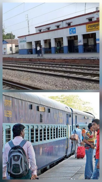 गढ़मुक्तेश्वर में बरेली रोहतक इंटरसिटी एक्सप्रेस (14315) ट्रेन का इंजन हुआ फेल।