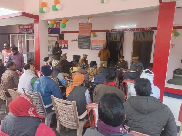 लालगंज थाने में रविदास जयंती के अवसर पर एक पीस कमेटी का आयोजन किया गया।