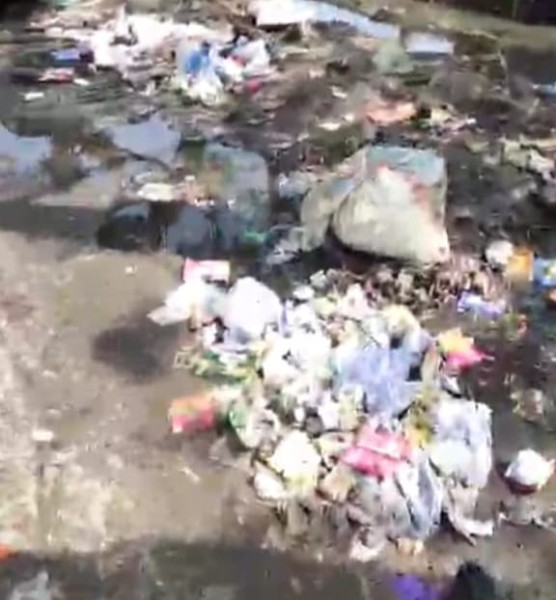 नगर पालिका क्षेत्र के अंतर्गत वार्ड नंबर 27 में लगा गंदगी का अंबार